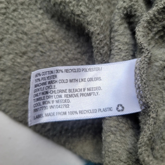 Wild Fable Women's Raw Cropped Hoodie Sweatshirt Top Olive Cotton Sz XL - Picture 3 of 8